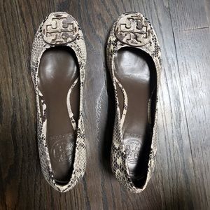 Tory Burch snake skin pump
